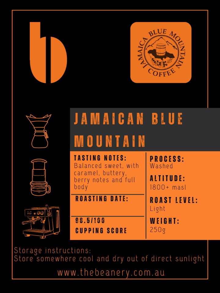 Jamaican Blue Mountain - 250g Tin - Roasted at Order